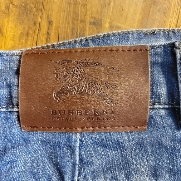 RARE Burberry Vintage Wide Leg Jean Trousers Sz 28 - Picture 3 of 10